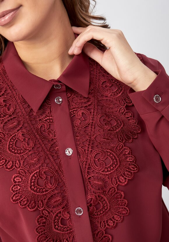 Блуза прямого кроя с ажурным кружевом шир.  580, рис. 27