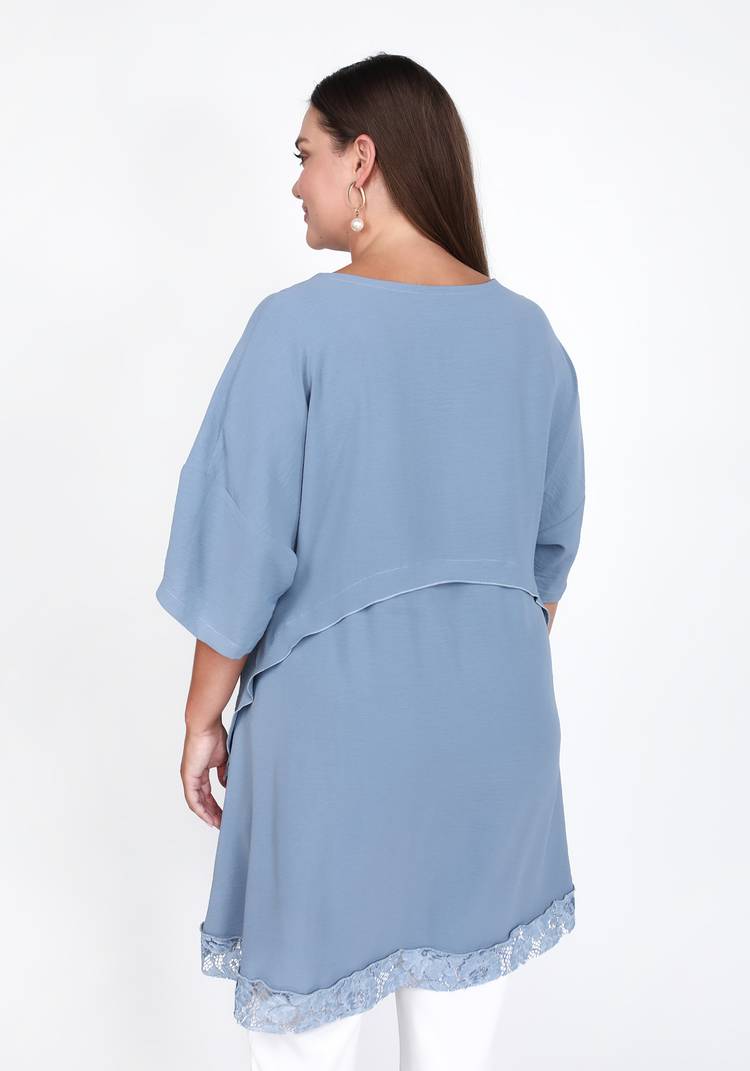 Туника свободная с кружевной вставкой шир.  750, рис. 6