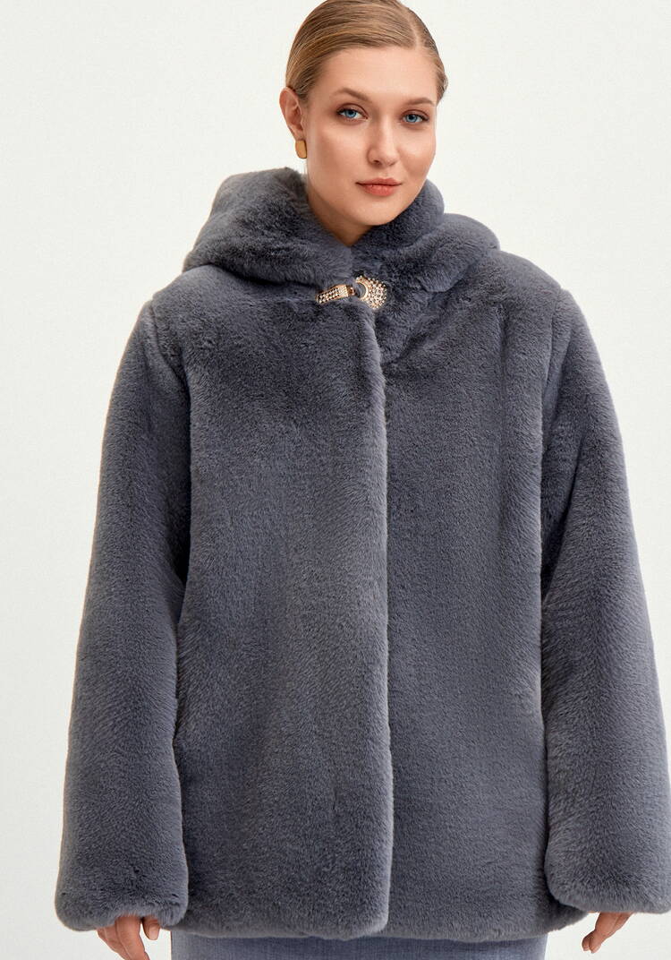 Шуба из эко меха Мишель шир.  750, рис. 13