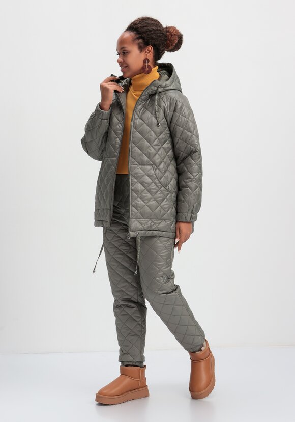 Куртка стёганая с капюшоном шир.  580, рис. 20