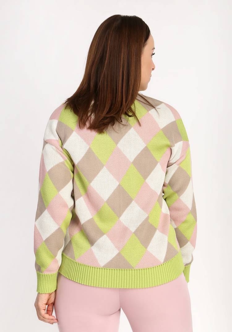 Кардиган Яркие ромбы шир.  750, рис. 7