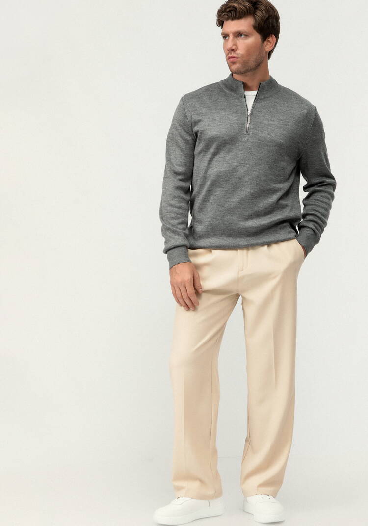 Свитер с воротником стойкой на молнии шир.  750, рис. 18