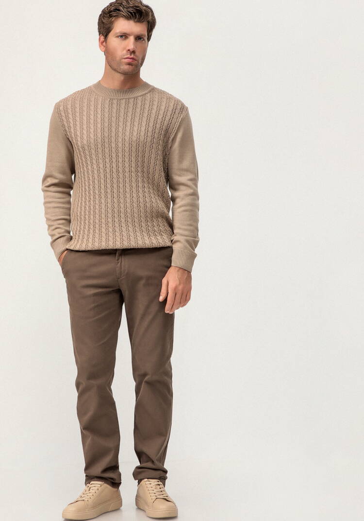 Джемпер с косами на передней полочке шир.  750, рис. 24