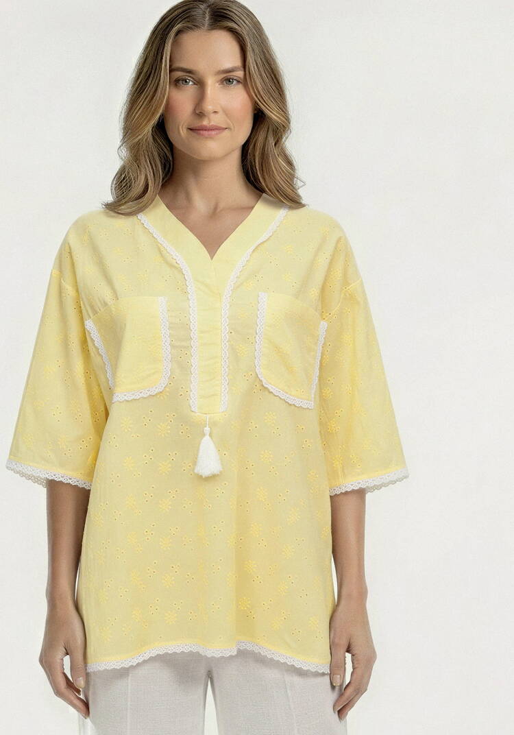 Блуза с фактурным узорoм шир.  750, рис. 8