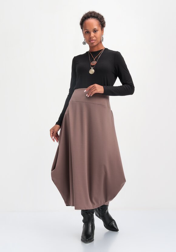 Юбка свободного кроя в стиле бохо шир.  580, рис. 21