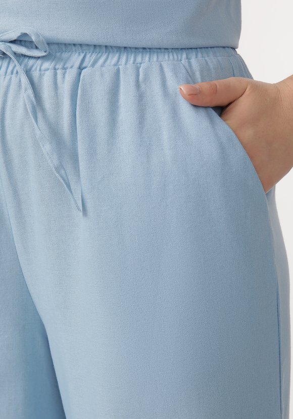 Брюки на резинке со шнурком шир.  580, рис. 17