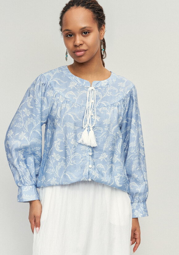 Блуза с цветочным принтом Эмилия шир.  580, рис. 1