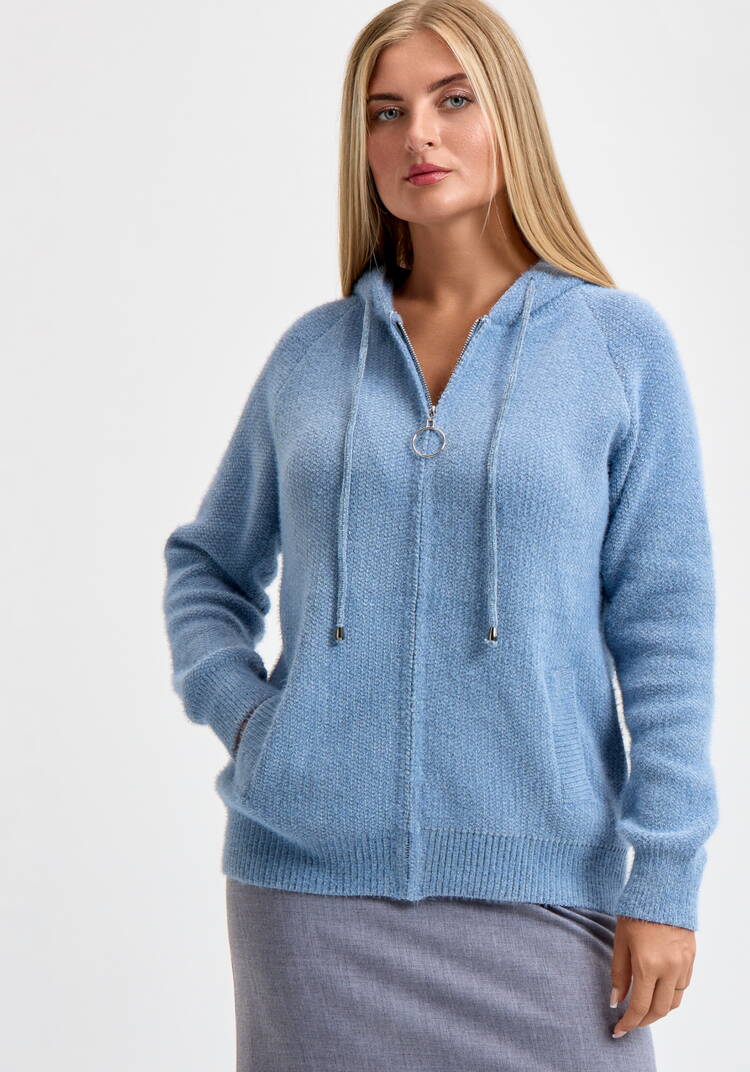 Кардиган на молнии с капюшоном Амели шир.  750, рис. 40