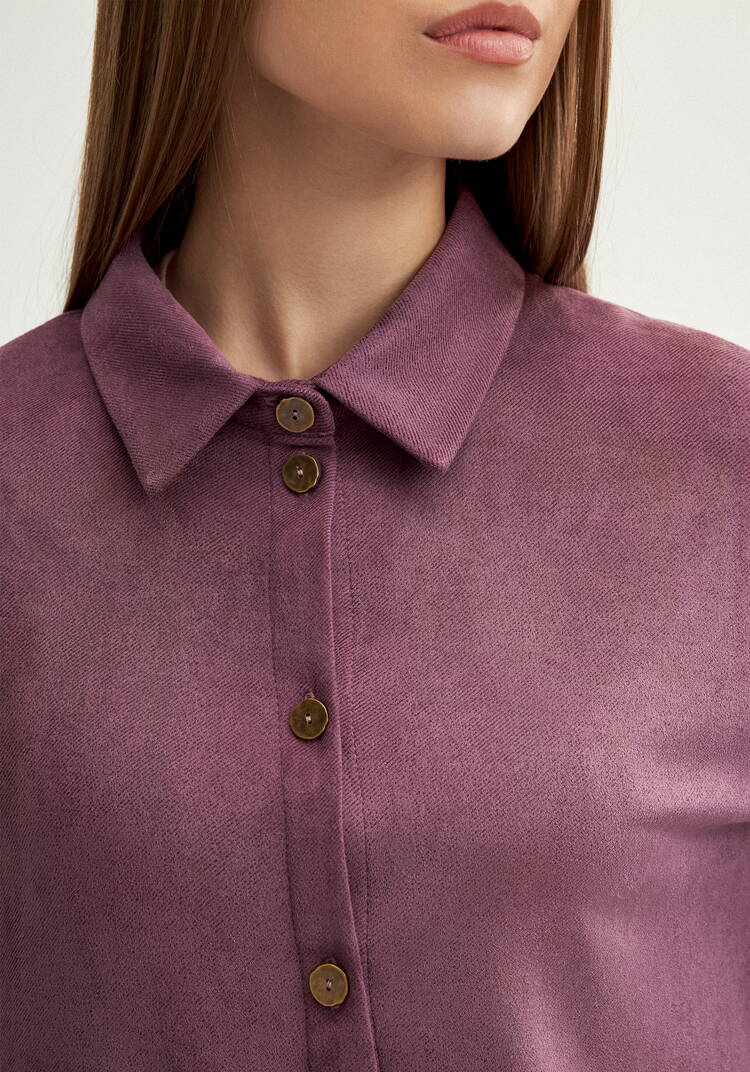 Блуза утепленная на пуговицах шир.  750, рис. 5