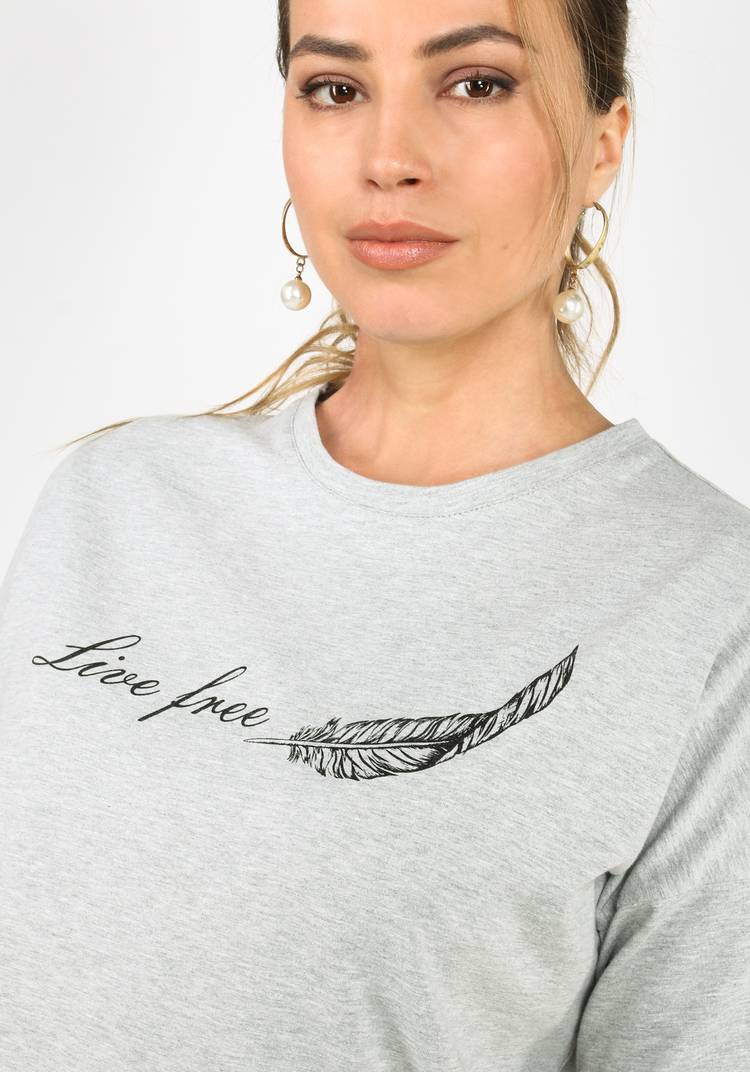 Футболка удлиненная с принтом шир.  750, рис. 12