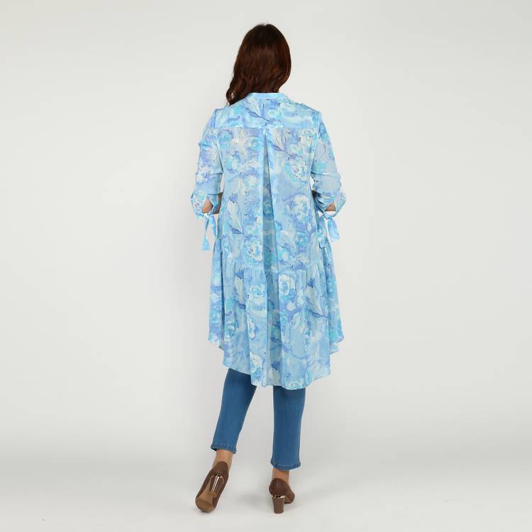 Туника расклешенного кроя с пуговицами шир.  750, рис. 10