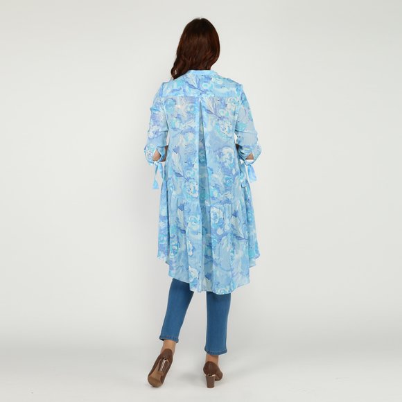 Туника расклешенного кроя с пуговицами шир.  580, рис. 10