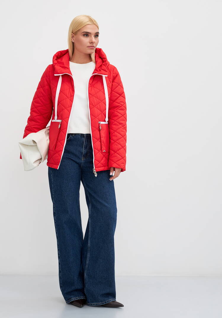 Куртка с контрастной молнией Вероника шир.  750, рис. 2