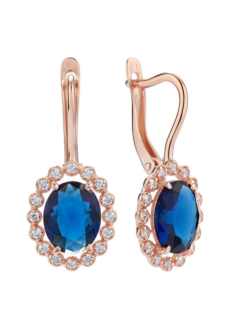 Серьги серебряные Загадочная особа шир.  750, рис. 1
