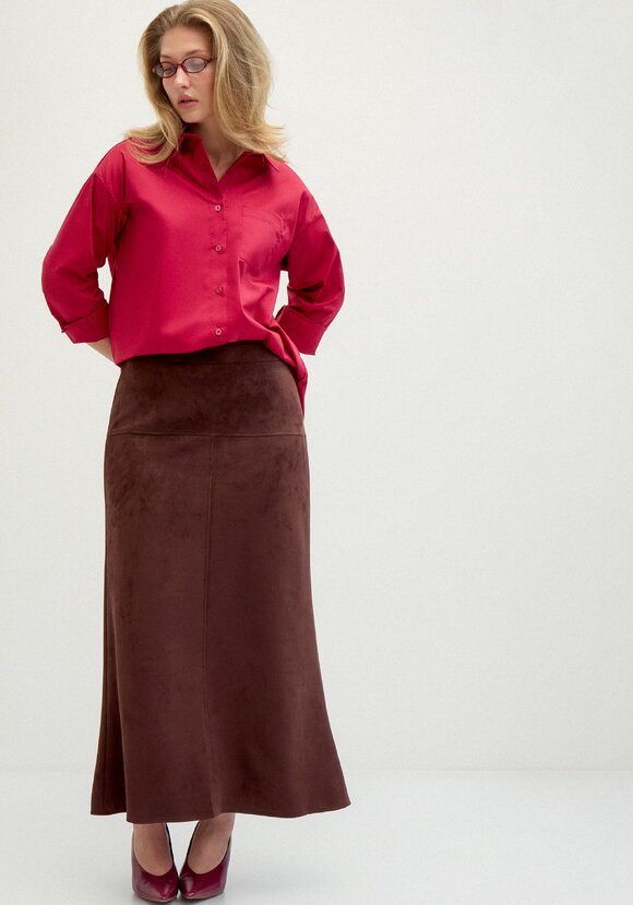 Рубашка оверсайз со спущенным плечом шир.  580, рис. 27