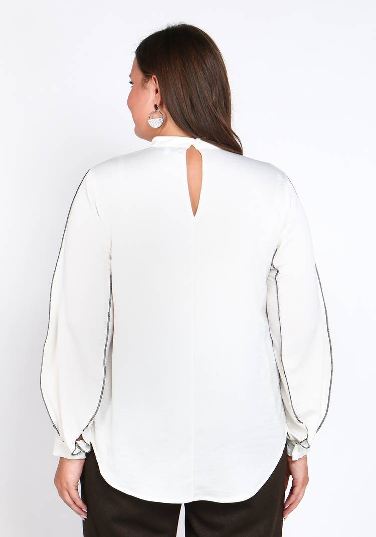 Блуза с рельефными рукавами шир.  750, рис. 3