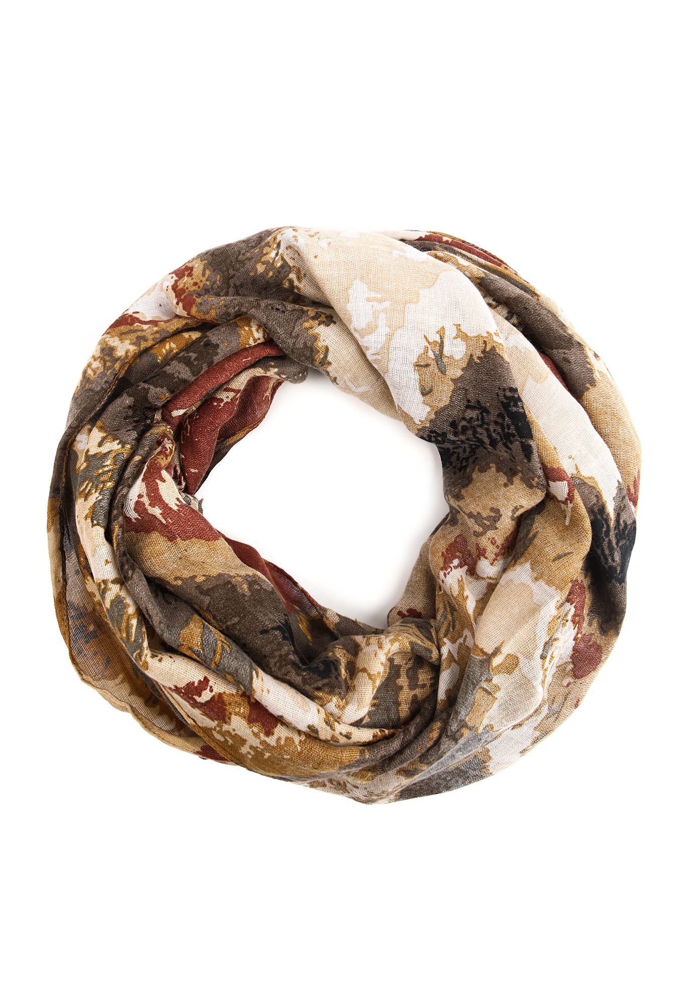 Шарф с акварельным принтом