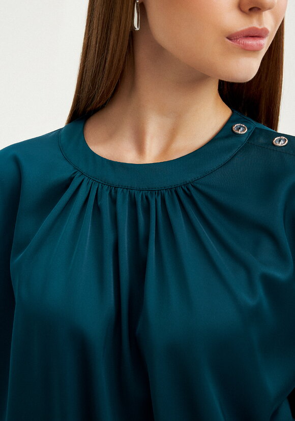 Блуза с воротником  стойка шир.  580, рис. 5