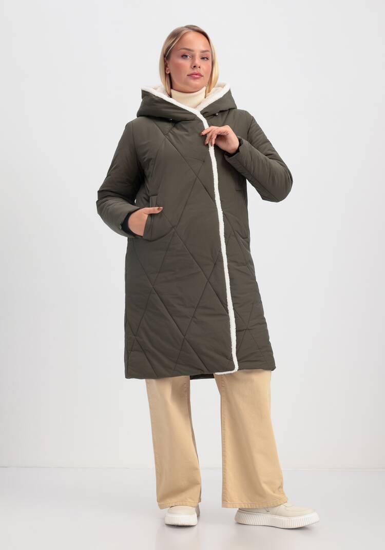 Пальто с меховой опушкой и капюшоном шир.  750, рис. 11