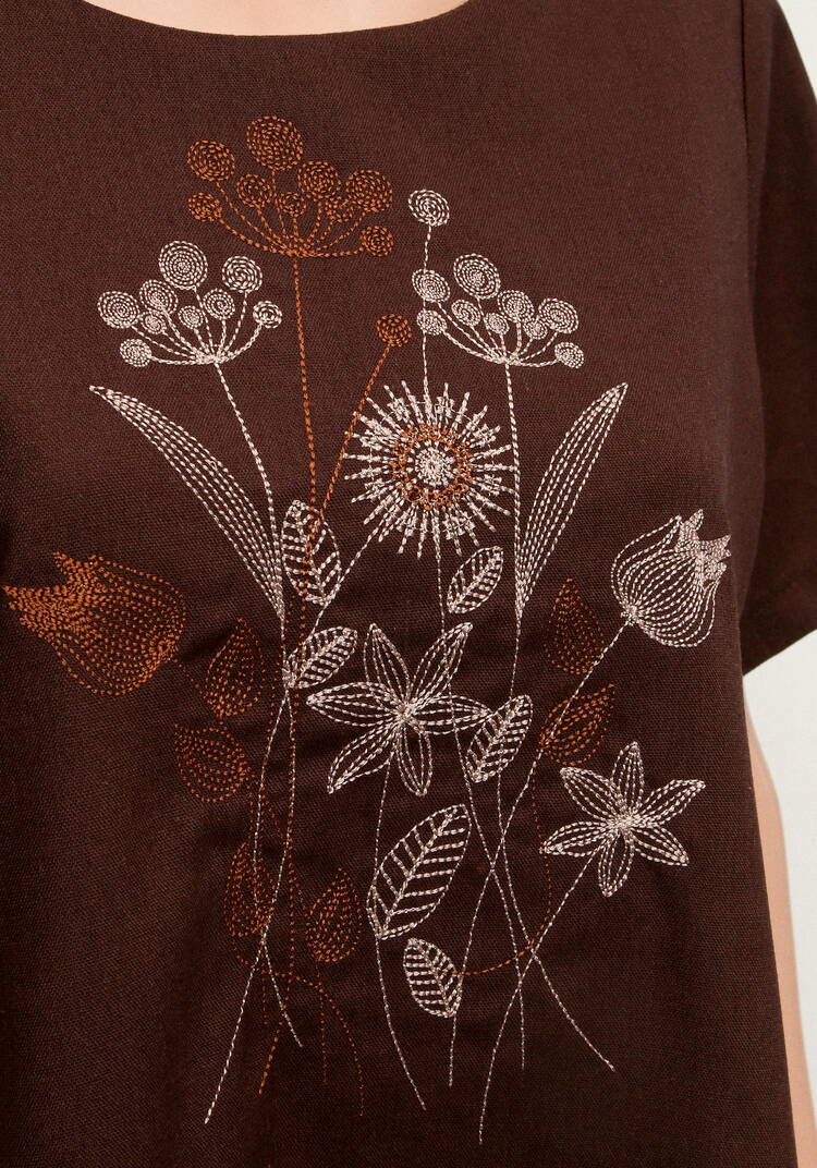 Блуза с принтом из льна шир.  750, рис. 13