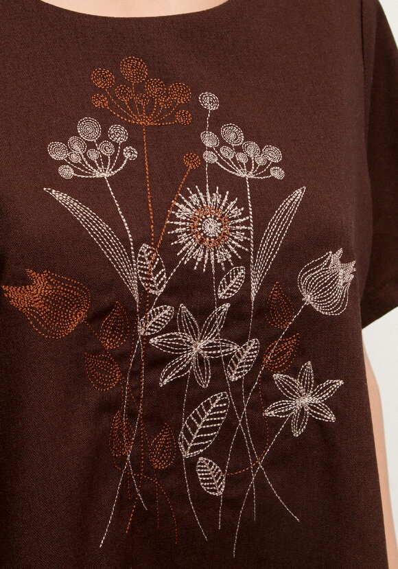 Блуза с принтом из льна шир.  580, рис. 13