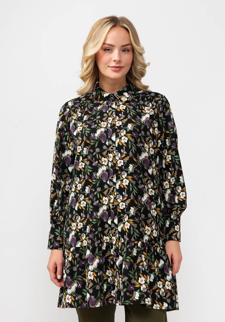 Туника свободного кроя с кокеткой шир.  750, рис. 4