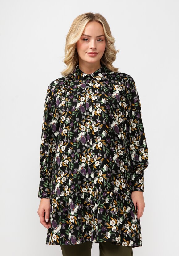 Туника свободного кроя с кокеткой шир.  580, рис. 4