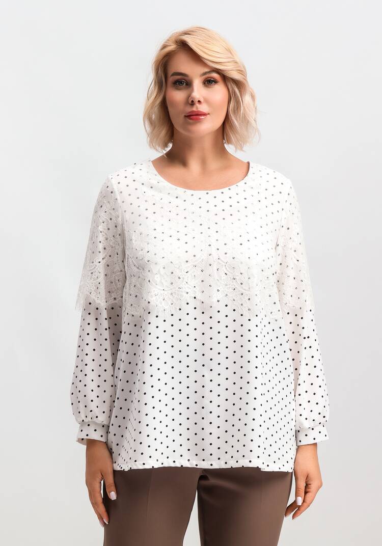 Блуза с кружевом по плечам шир.  750, рис. 22