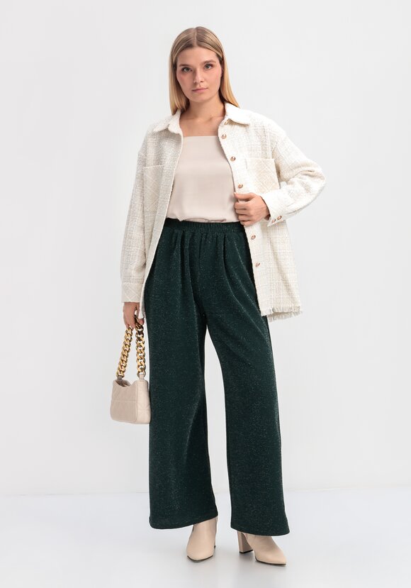 Брюки прямые с люрексом шир.  580, рис. 8