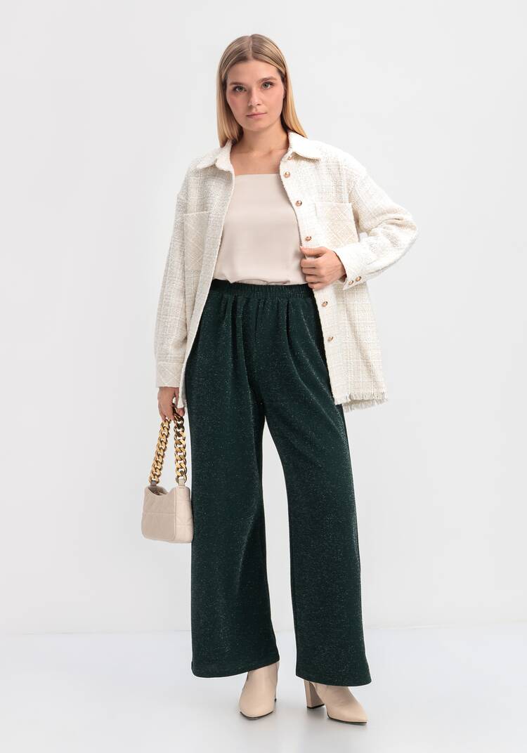 Брюки прямые с люрексом шир.  750, рис. 8