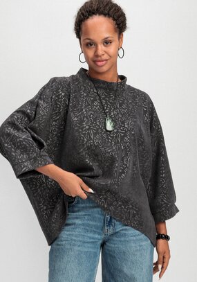 Блуза свободного кроя с рукавом 7/8