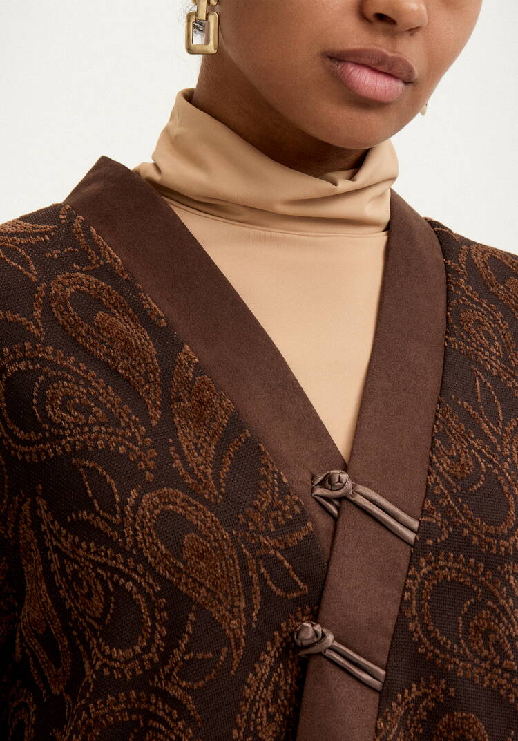 Кардиган из жаккардового трикотажа шир.  750, рис. 5