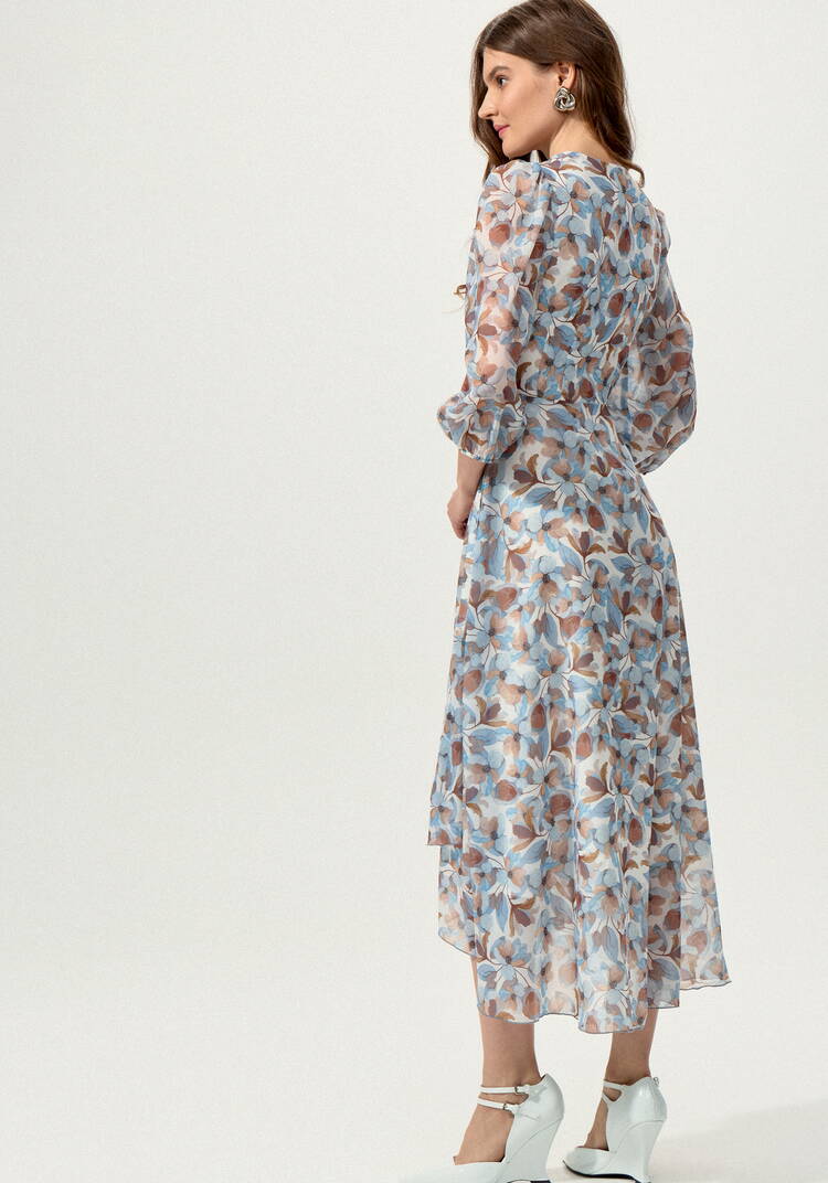 Платье на запах с флористическим принтом шир.  750, рис. 3