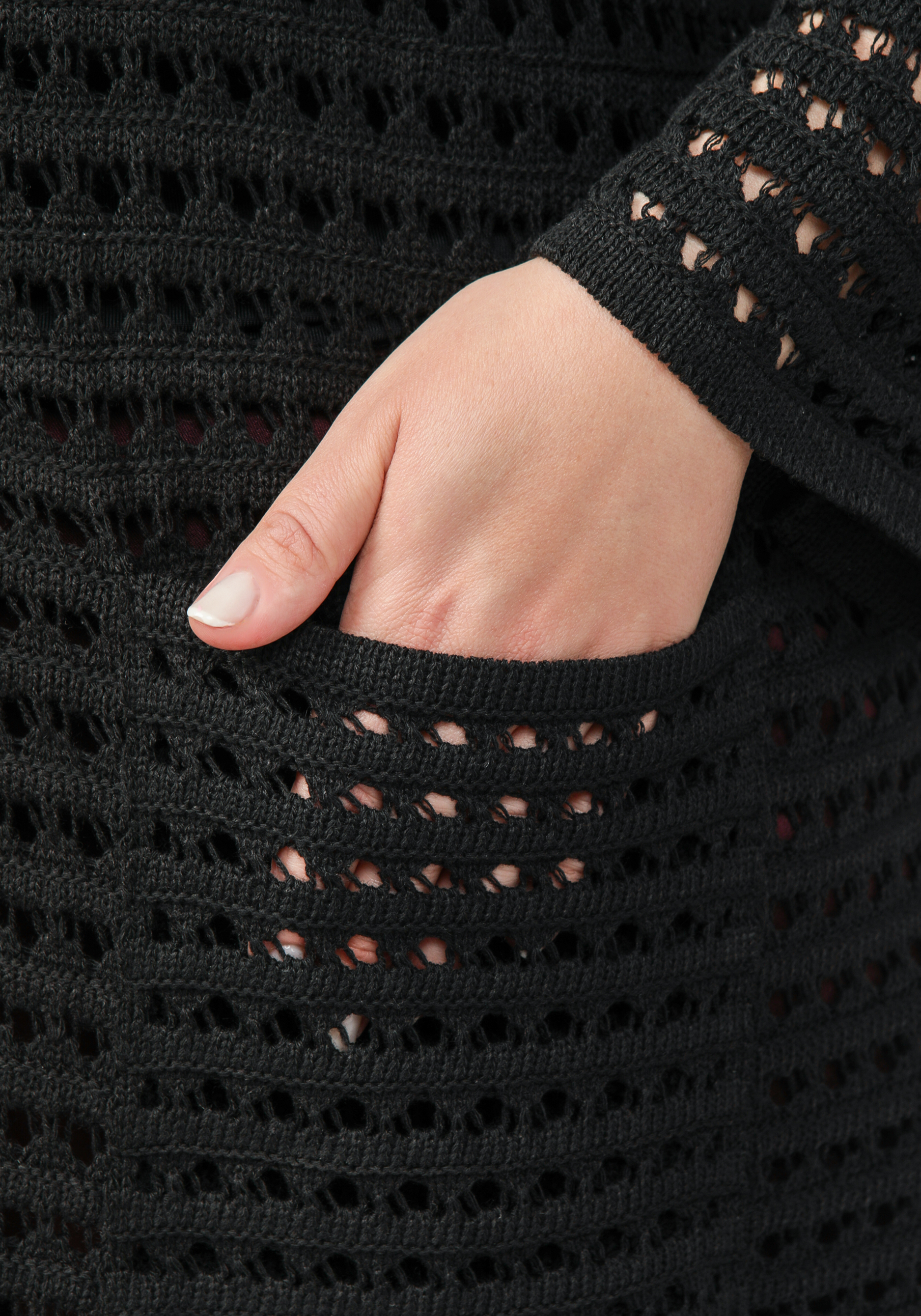 Кардиган женский "Сетка" Alina Collection, цвет черный, размер 50-52 - фото 6