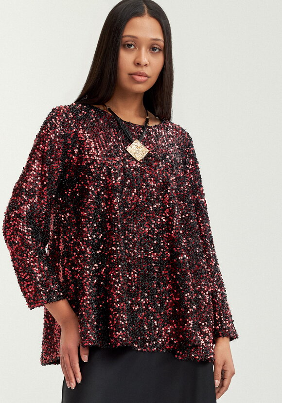 Блуза с мерцающими пайетками шир.  580, рис. 9