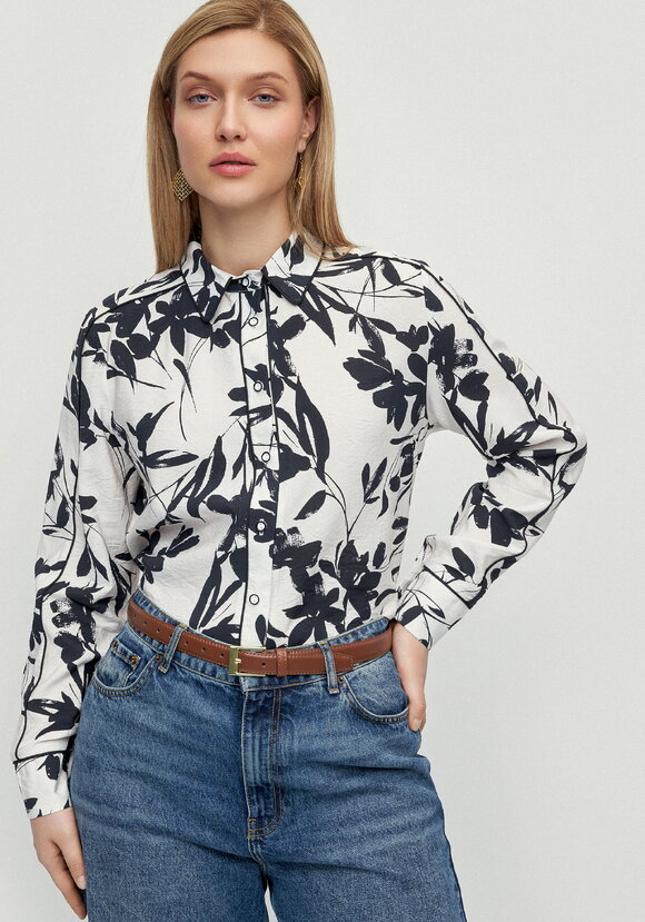 Блуза контрастными лампасами Катрин шир.  580, рис. 8