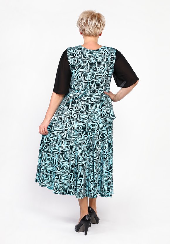 Платье-миди трапециевидного силуэта шир.  580, рис. 3