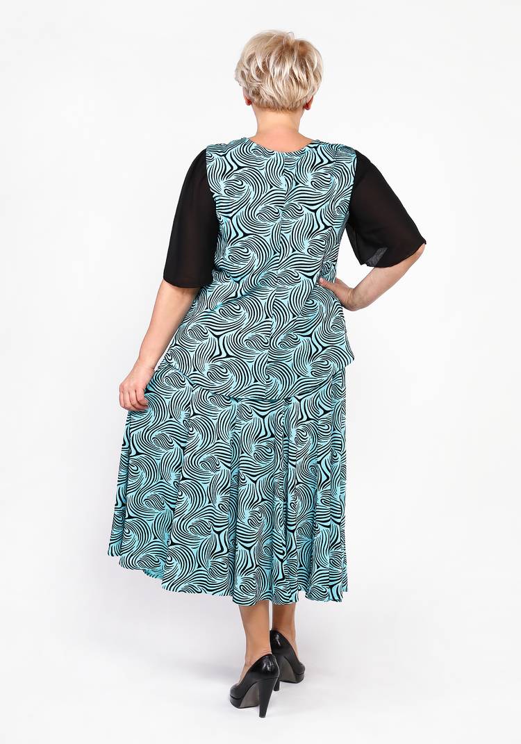 Платье-миди трапециевидного силуэта шир.  750, рис. 3