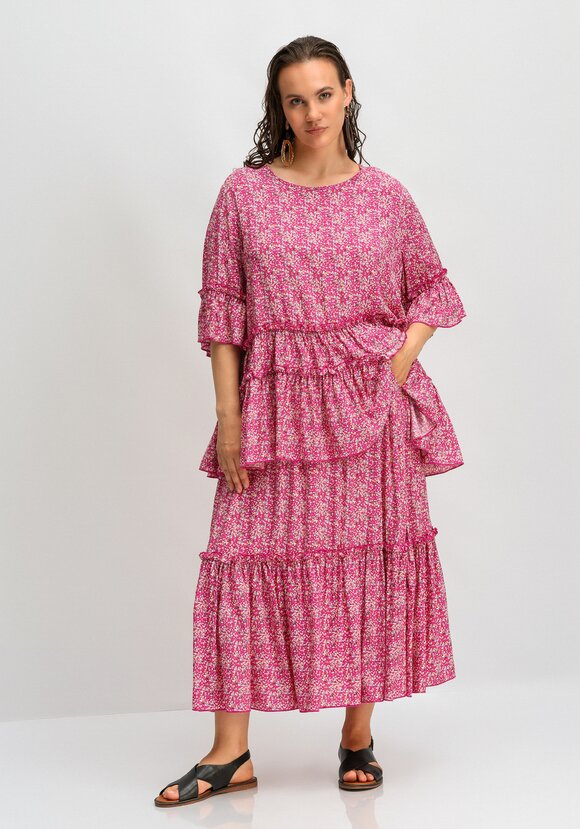 Юбка на резинке и с воланом по низу шир.  580, рис. 8