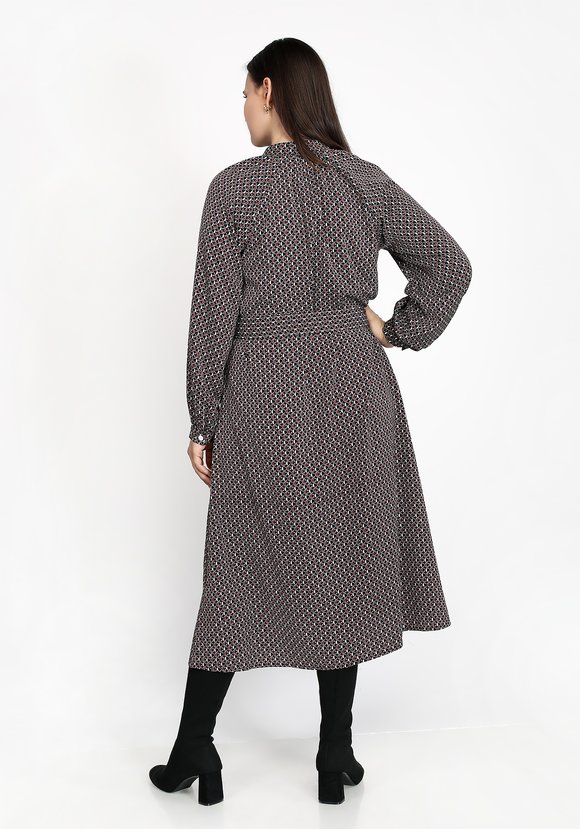 Платье А-силуэта на пуговицах с поясом шир.  580, рис. 2