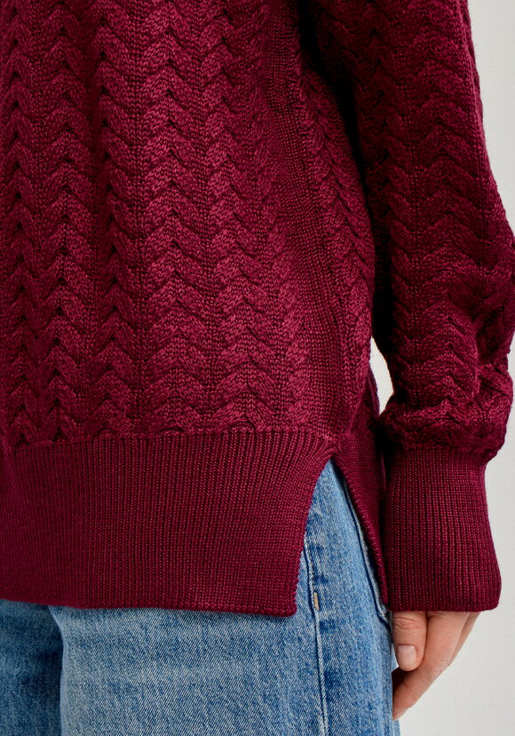 Свитер вязаный с косами и высоким горлом шир.  580, рис. 19