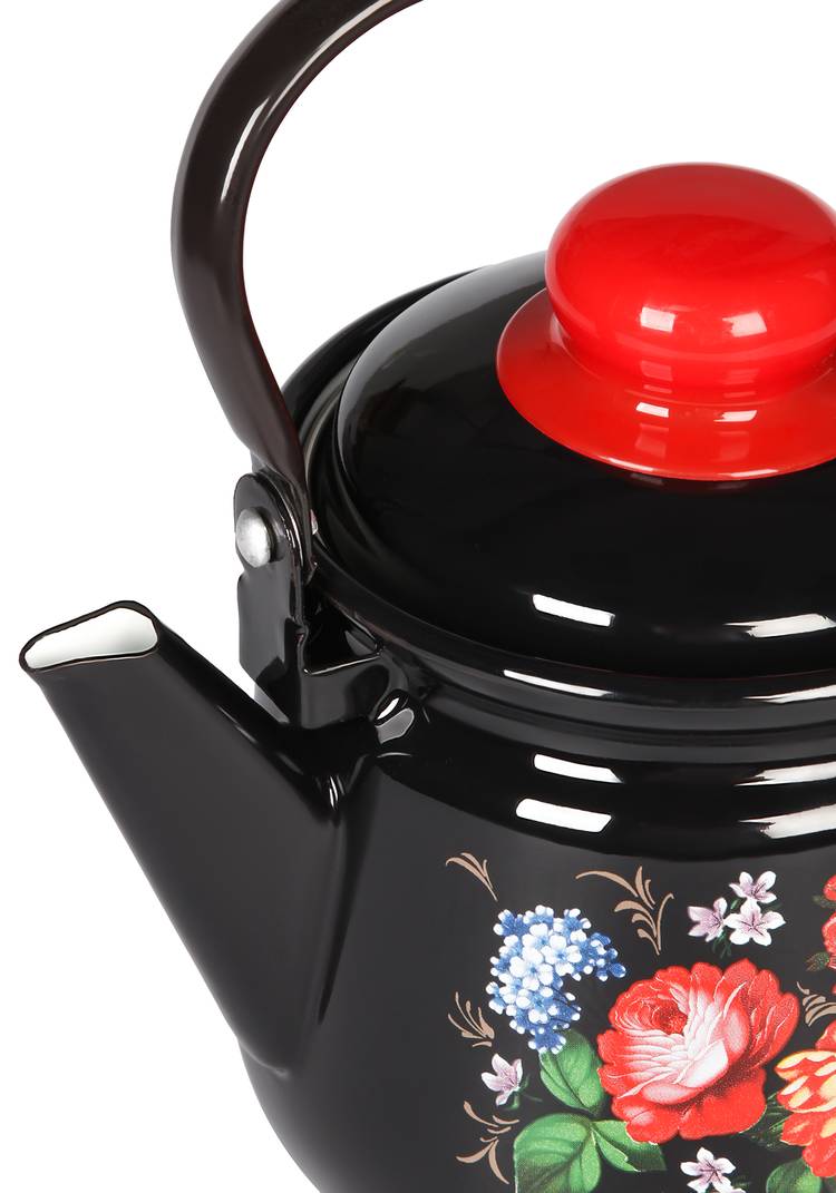 Чайник эмалированный Жостовские мотивы шир.  750, рис. 8