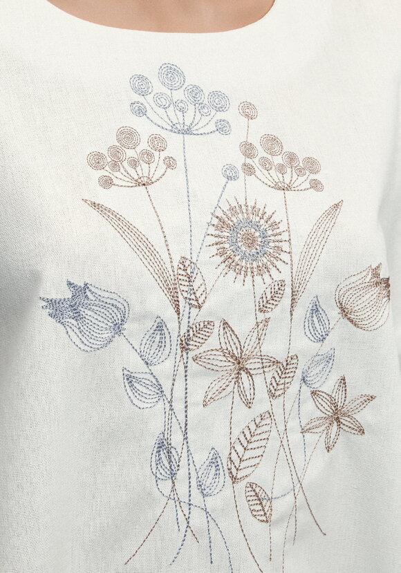 Блуза с принтом из льна шир.  580, рис. 21