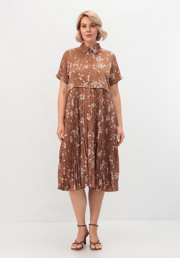 Платье  с плиссировкой шир.  580, рис. 12