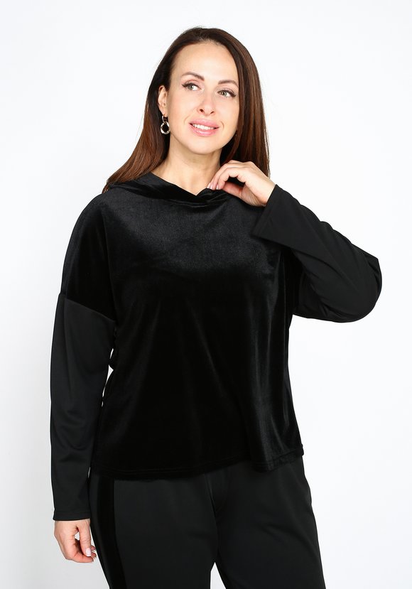 Худи из бархата с капюшоном шир.  580, рис. 2