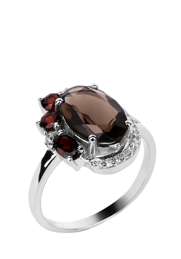 Кольцо серебряное Яркий акцент шир.  580, рис. 1