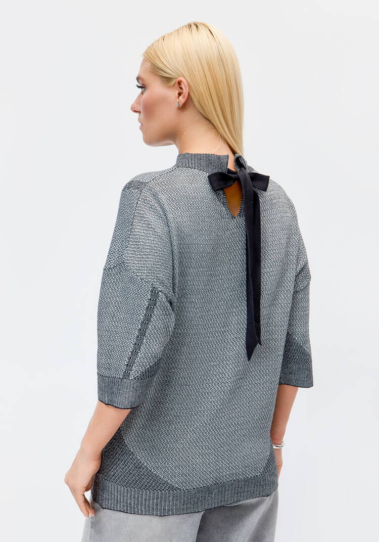 Джемпер с лентами на шее сзади шир.  750, рис. 3