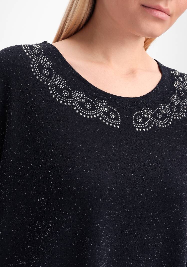 Туника с люрексом и декором из страз шир.  750, рис. 23