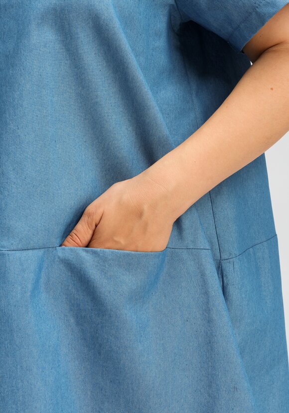 Платье свободного кроя с потайными карманами шир.  580, рис. 5