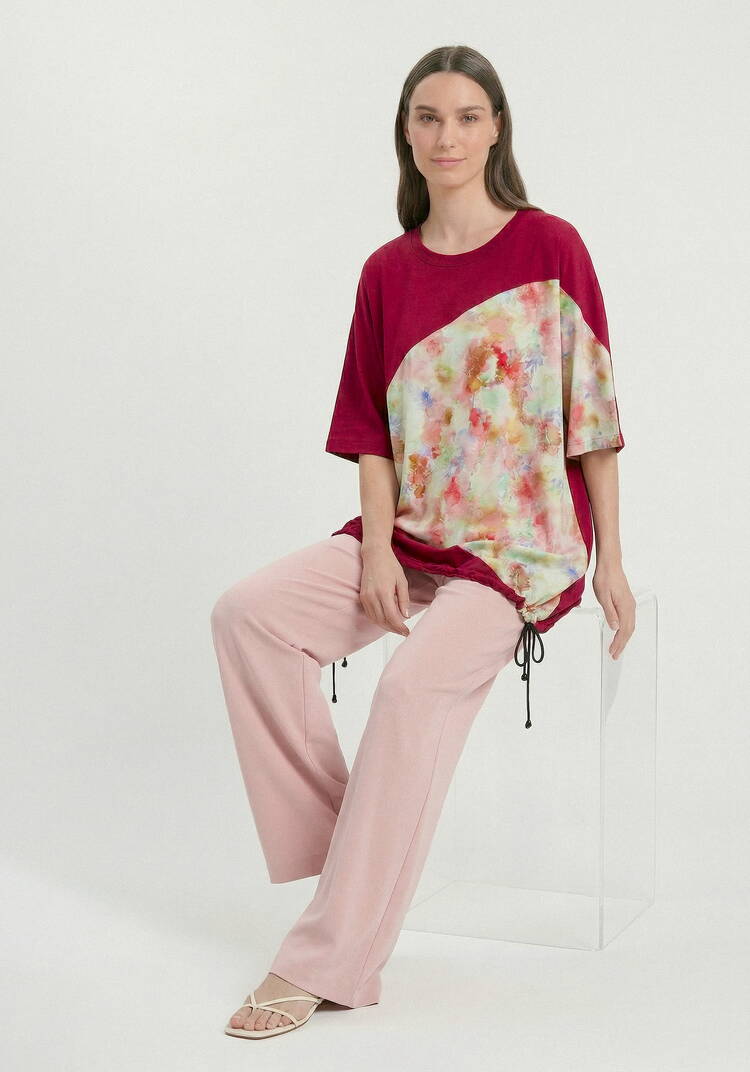 Блуза из комбинированных тканей шир.  750, рис. 5